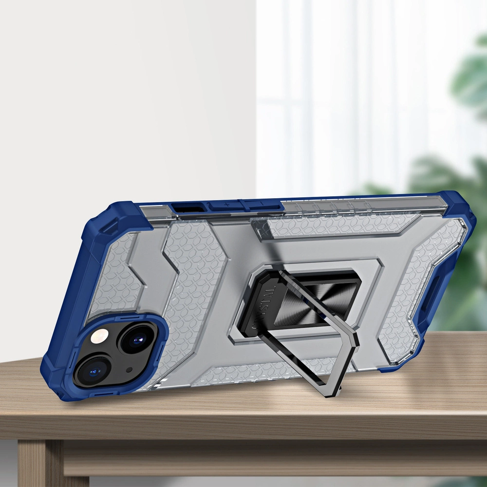Crystal Ring Case Kickstand Tough Rugged Cover for iPhone 12 mini blueeng