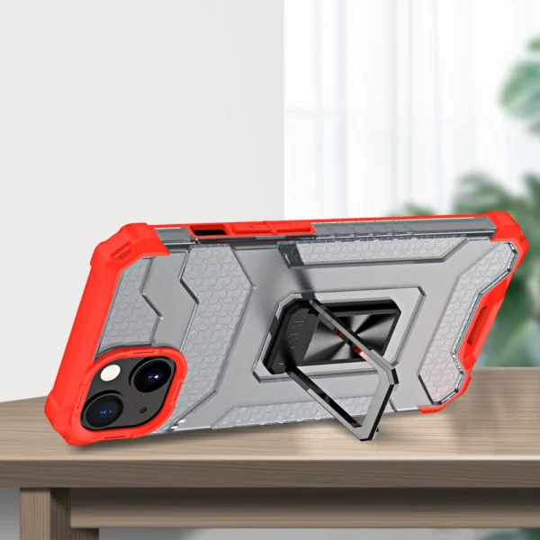 Crystal Ring Case Kickstand Tough Rugged Cover for iPhone 12 redeng