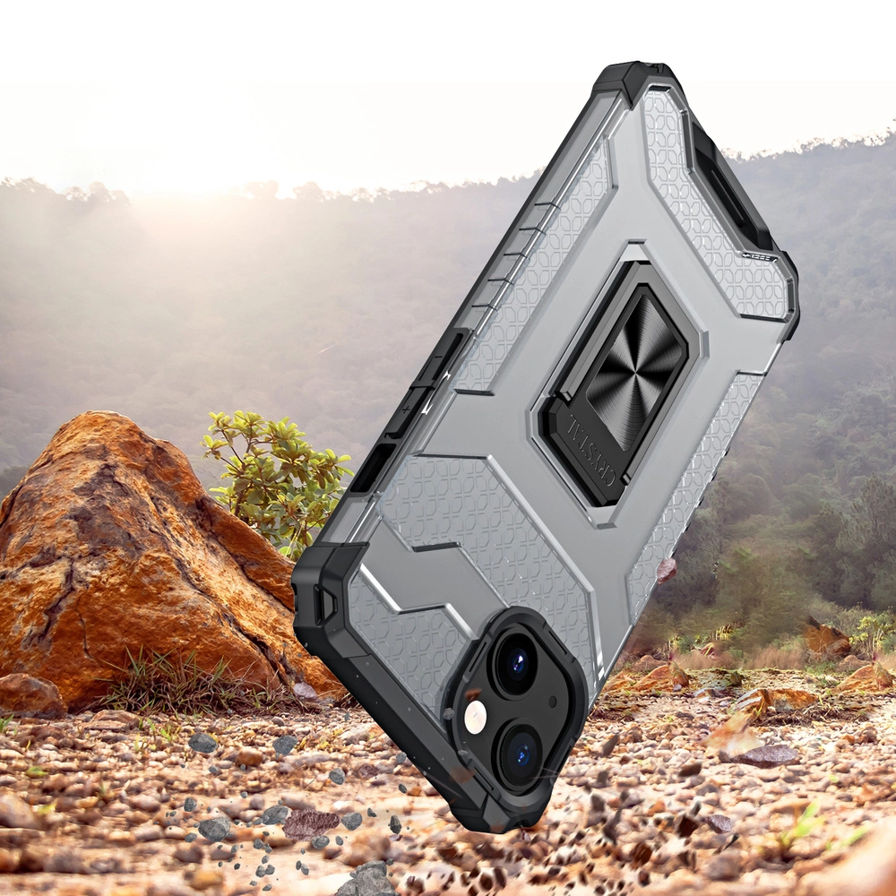 Crystal Ring Case Kickstand Tough Rugged Cover for iPhone 13 mini blackeng