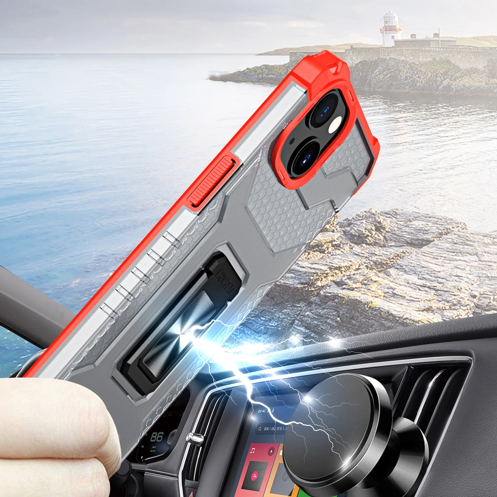 Crystal Ring Case Kickstand Tough Rugged Cover for iPhone 13 mini redeng