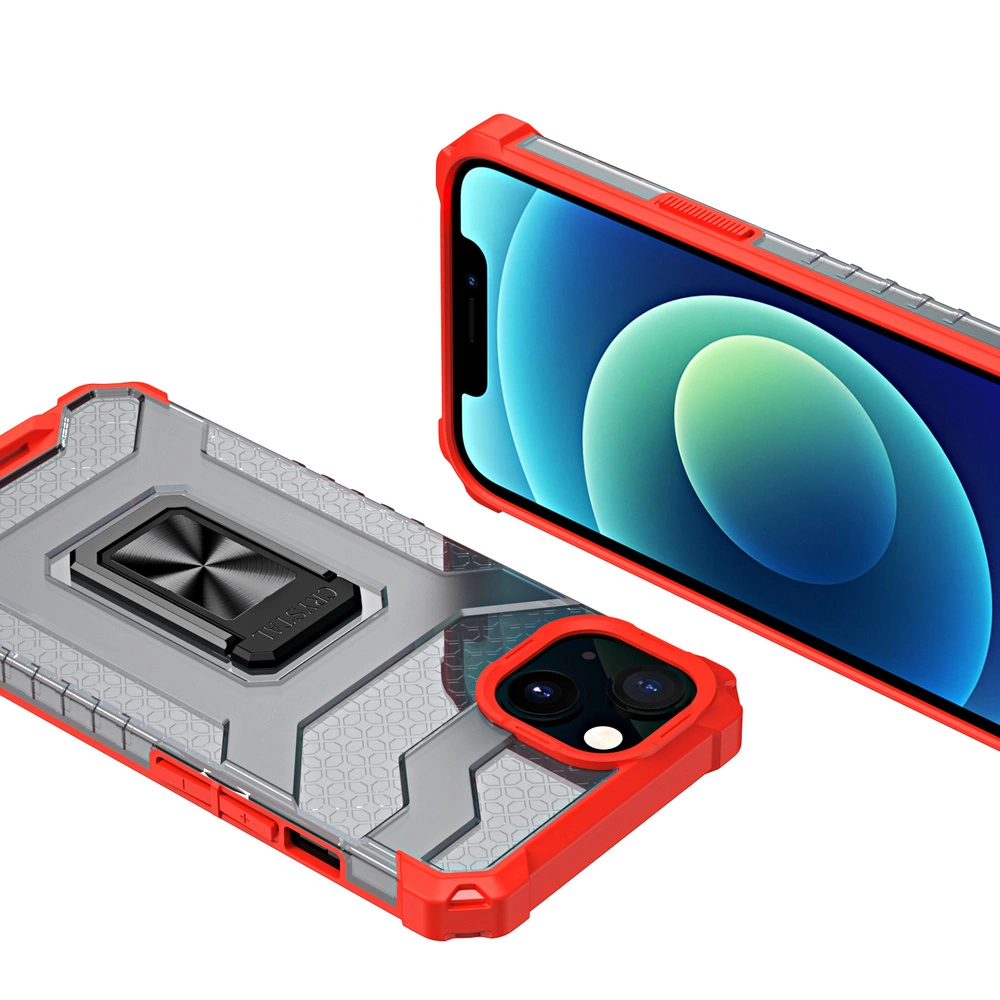 Crystal Ring Case Kickstand Tough Rugged Cover for iPhone 13 mini redeng