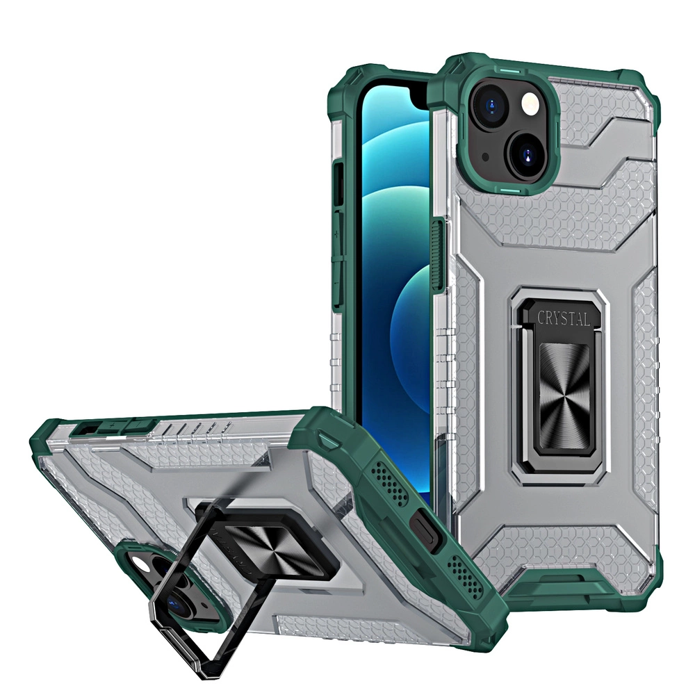 Crystal Ring Case Kickstand Tough Rugged Cover for iPhone 13 mini greeneng