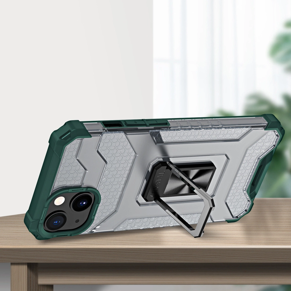 Crystal Ring Case Kickstand Tough Rugged Cover for iPhone 13 mini greeneng
