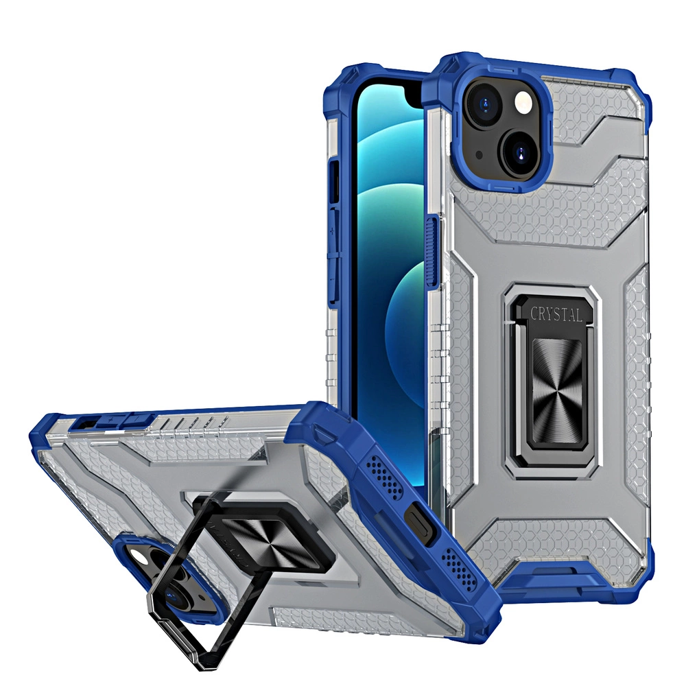 Crystal Ring Case Kickstand Tough Rugged Cover for iPhone 13 mini blueeng