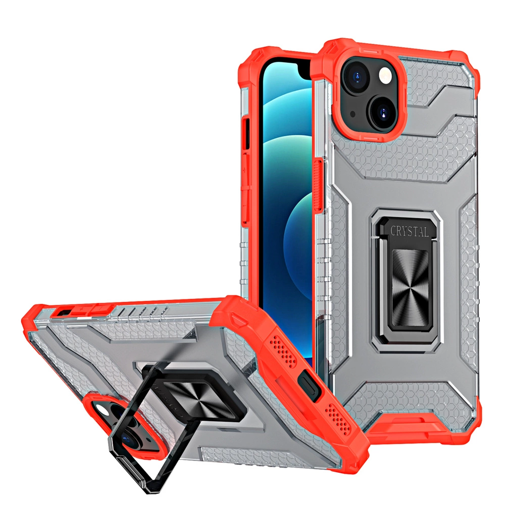 Crystal Ring Case Kickstand Tough Rugged Cover for iPhone 13 redeng