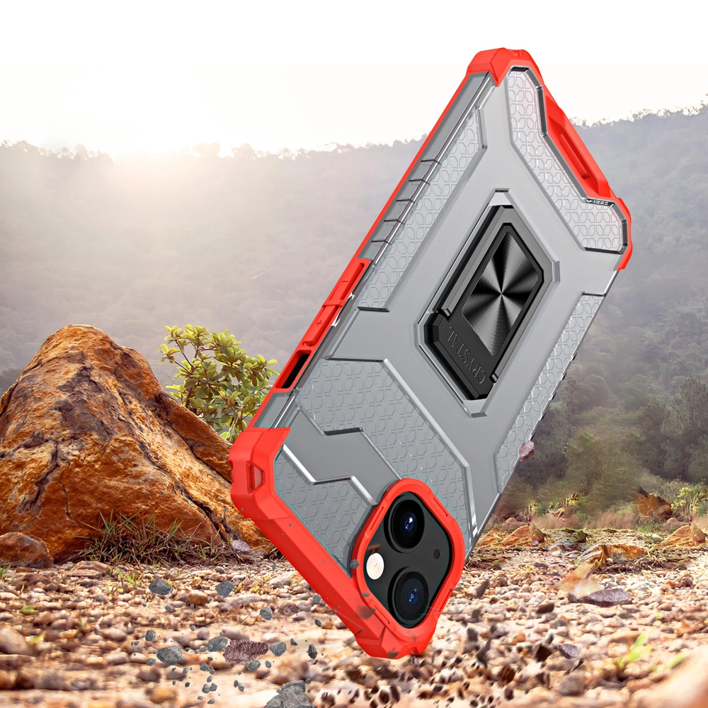 Crystal Ring Case Kickstand Tough Rugged Cover for iPhone 13 redeng