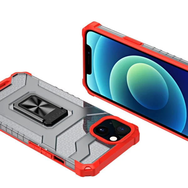 Crystal Ring Case Kickstand Tough Rugged Cover for iPhone 13 redeng