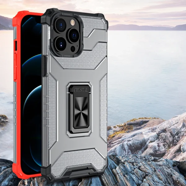 Crystal Ring Case Kickstand Tough Rugged Cover for iPhone 13 Pro blackeng