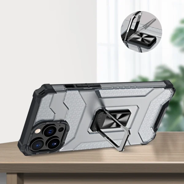 Crystal Ring Case Kickstand Tough Rugged Cover for iPhone 13 Pro redeng