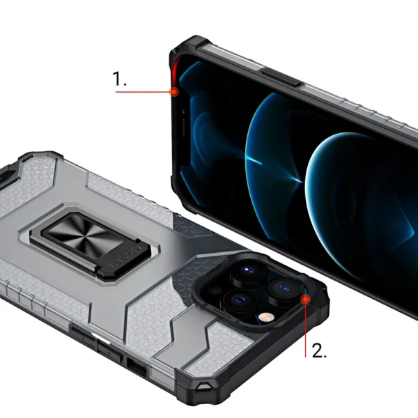 Crystal Ring Case Kickstand Tough Rugged Cover for iPhone 13 Pro Max blueeng