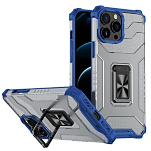 Crystal Ring Case Kickstand Tough Rugged Cover for iPhone 13 Pro Max blueeng