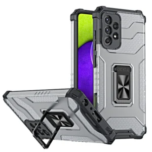 Crystal Ring Case Kickstand Tough Rugged Cover for Samsung Galaxy A72 4G blackeng