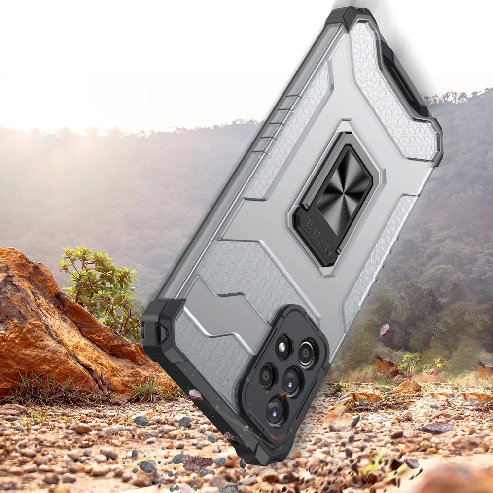Crystal Ring Case Kickstand Tough Rugged Cover for Samsung Galaxy A72 4G redeng