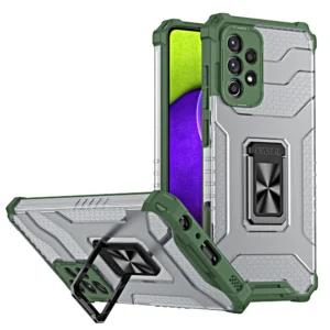 Crystal Ring Case Kickstand Tough Rugged Cover for Samsung Galaxy A72 4G greeneng