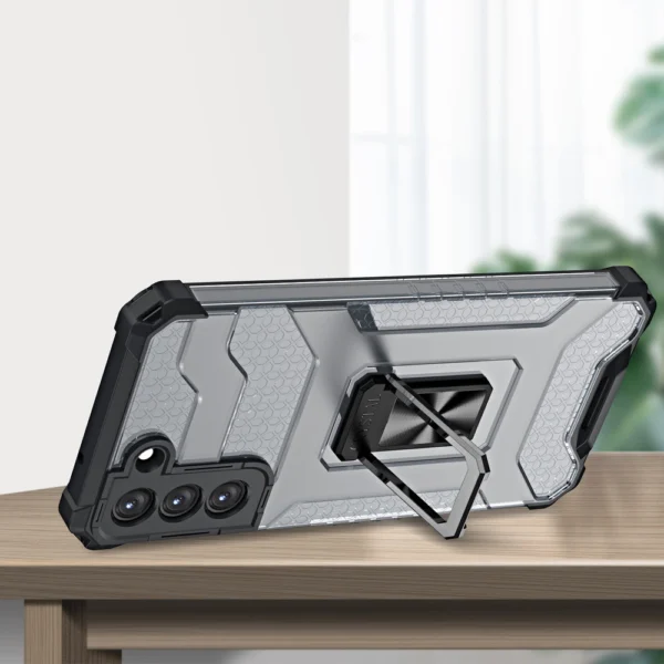Crystal Ring Case Kickstand Tough Rugged Cover for Samsung Galaxy S21+ 5G (S21 Plus 5G) redeng