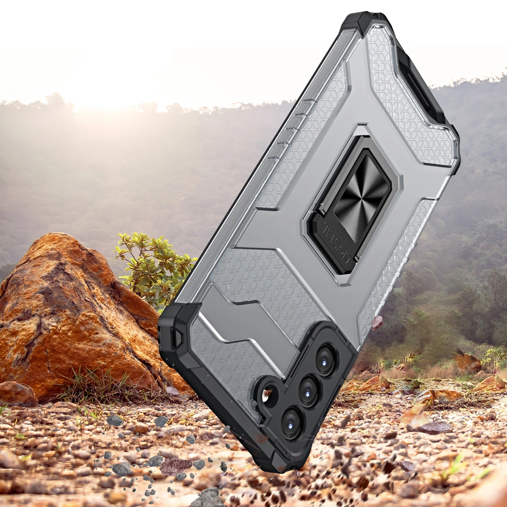 Crystal Ring Case Kickstand Tough Rugged Cover for Samsung Galaxy S21+ 5G (S21 Plus 5G) redeng