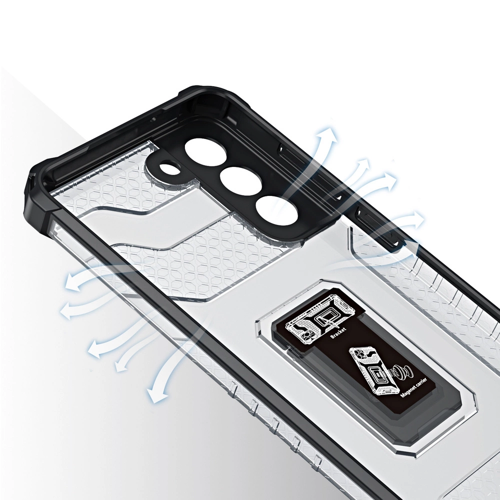 Crystal Ring Case Kickstand Tough Rugged Cover for Samsung Galaxy S21+ 5G (S21 Plus 5G) redeng