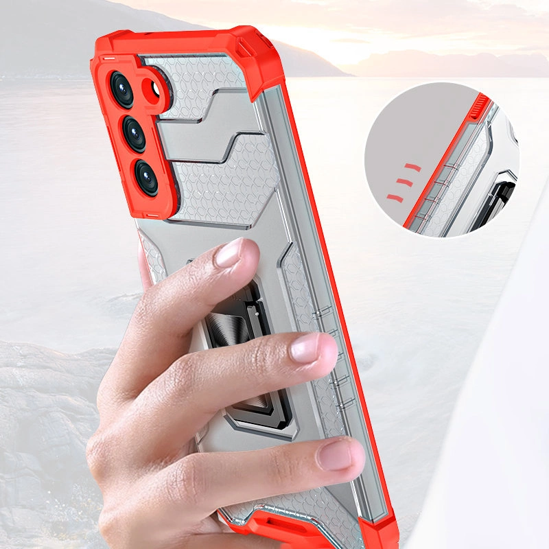 Crystal Ring Case Kickstand Tough Rugged Cover for Samsung Galaxy S21+ 5G (S21 Plus 5G) redeng