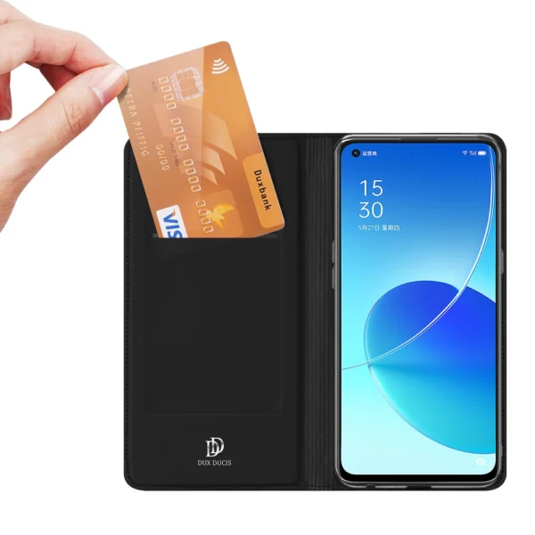 Dux Ducis Skin Pro Bookcase type case for Oppo Reno6 4G blackeng