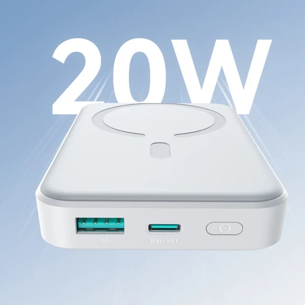 Powerbank Joyroom JR-W020 20W 10000mAh MagSafe + USB-C - USB-C cable 0.25m - whiteeng