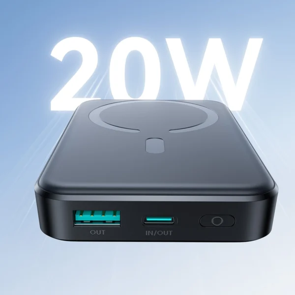 Powerbank Joyroom JR-W020 20W 10000mAh MagSafe + USB-C - USB-C cable 0.25m - blackeng