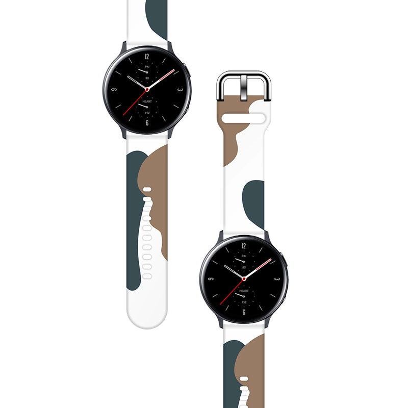 Strap Moro for Samsung Galaxy Watch 40 / 41 / 42 / 43 / 44 mm silicone bracelet watch band - pattern 1eng