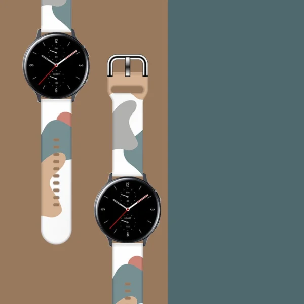 Strap Moro for Samsung Galaxy Watch 40 / 41 / 42 / 43 / 44 mm silicone bracelet watch band - pattern 2eng