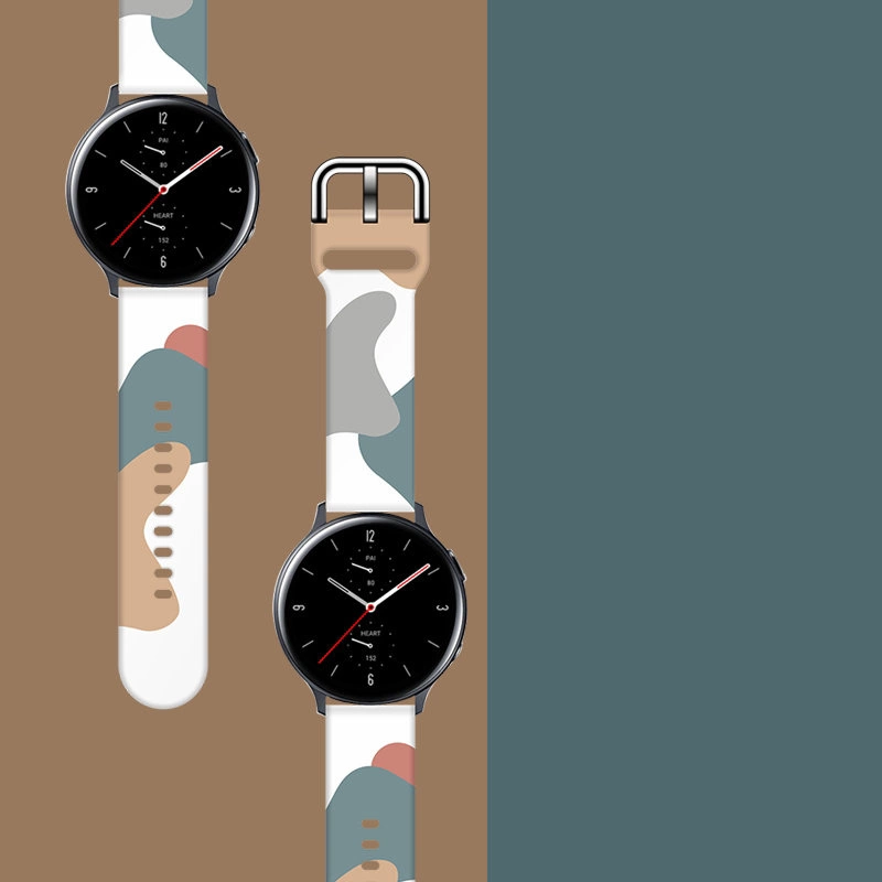 Strap Moro for Samsung Galaxy Watch 40 / 41 / 42 / 43 / 44 mm silicone bracelet watch band - pattern 2eng