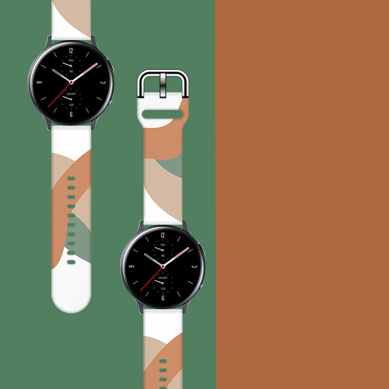 Strap Moro for Samsung Galaxy Watch 40 / 41 / 42 / 43 / 44 mm silicone bracelet watch band - pattern 3eng