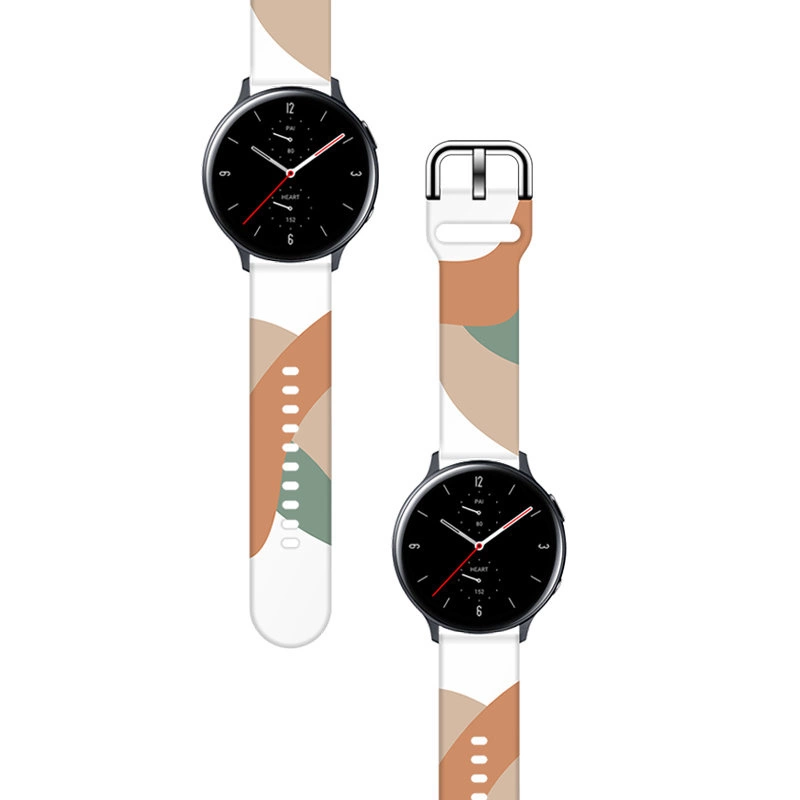 Strap Moro for Samsung Galaxy Watch 40 / 41 / 42 / 43 / 44 mm silicone bracelet watch band - pattern 3eng