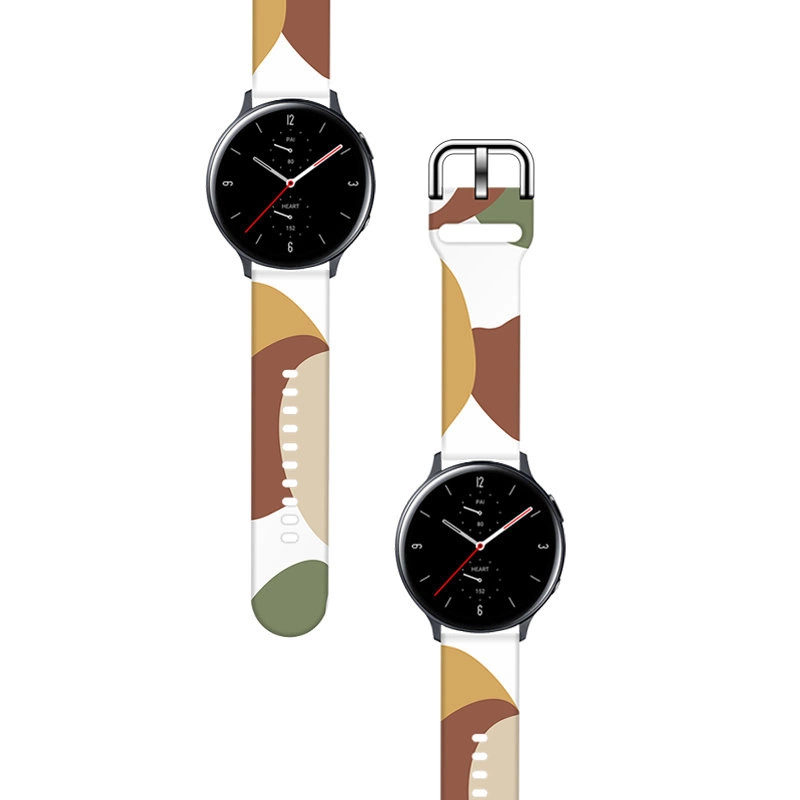Strap Moro for Samsung Galaxy Watch 40 / 41 / 42 / 43 / 44 mm silicone bracelet watch band - pattern 4eng