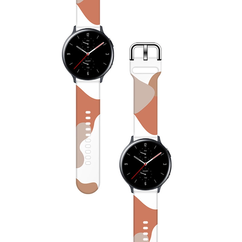 Strap Moro for Samsung Galaxy Watch 40 / 41 / 42 / 43 / 44 mm silicone bracelet watch band - pattern 5eng