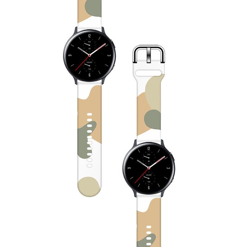 Strap Moro for Samsung Galaxy Watch 40 / 41 / 42 / 43 / 44 mm silicone bracelet watch band - pattern 6eng