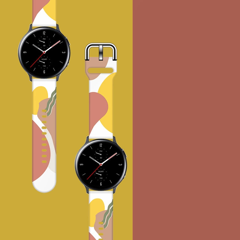 Strap Moro for Samsung Galaxy Watch 40 / 41 / 42 / 43 / 44 mm silicone bracelet watch band - pattern 7eng