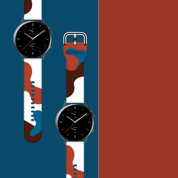 Strap Moro for Samsung Galaxy Watch 40 / 41 / 42 / 43 / 44 mm silicone bracelet watch band - pattern 8eng