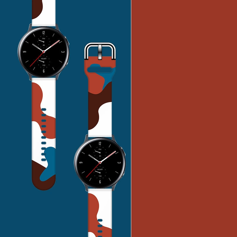 Strap Moro for Samsung Galaxy Watch 40 / 41 / 42 / 43 / 44 mm silicone bracelet watch band - pattern 8eng