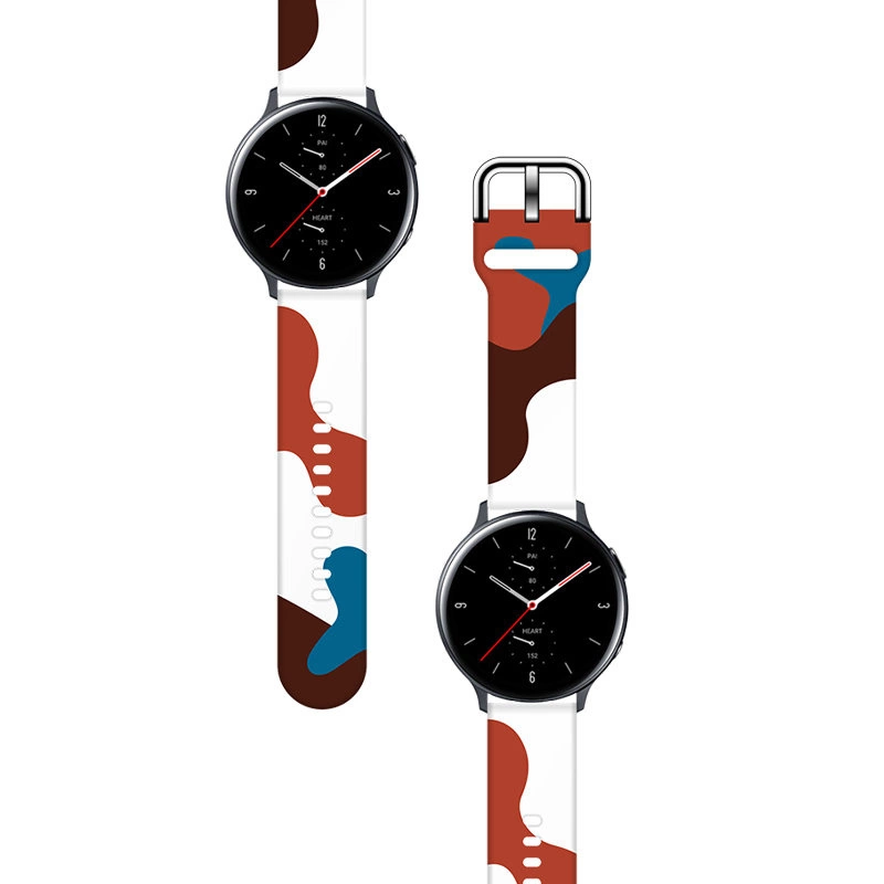 Strap Moro for Samsung Galaxy Watch 40 / 41 / 42 / 43 / 44 mm silicone bracelet watch band - pattern 8eng