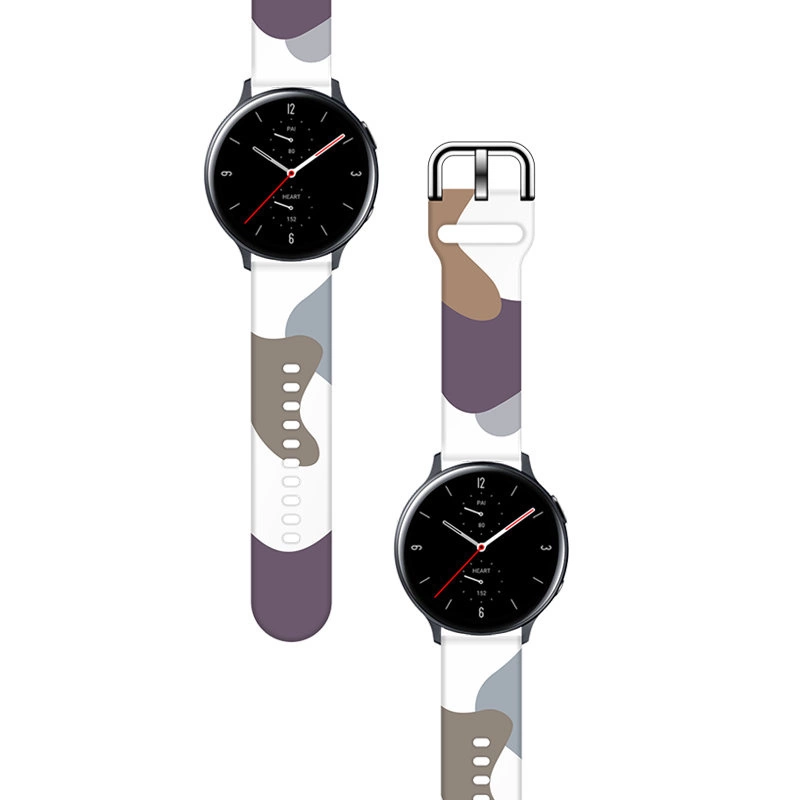 Strap Moro for Samsung Galaxy Watch 40 / 41 / 42 / 43 / 44 mm silicone bracelet watch band - pattern 9eng