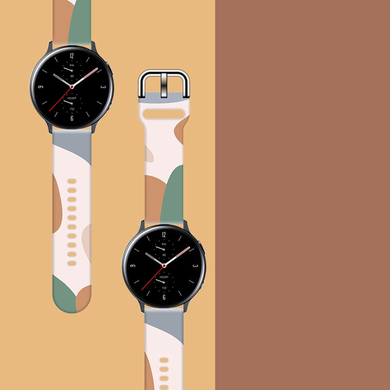 Strap Moro for Samsung Galaxy Watch 40 / 41 / 42 / 43 / 44 mm silicone bracelet watch band - pattern 11eng