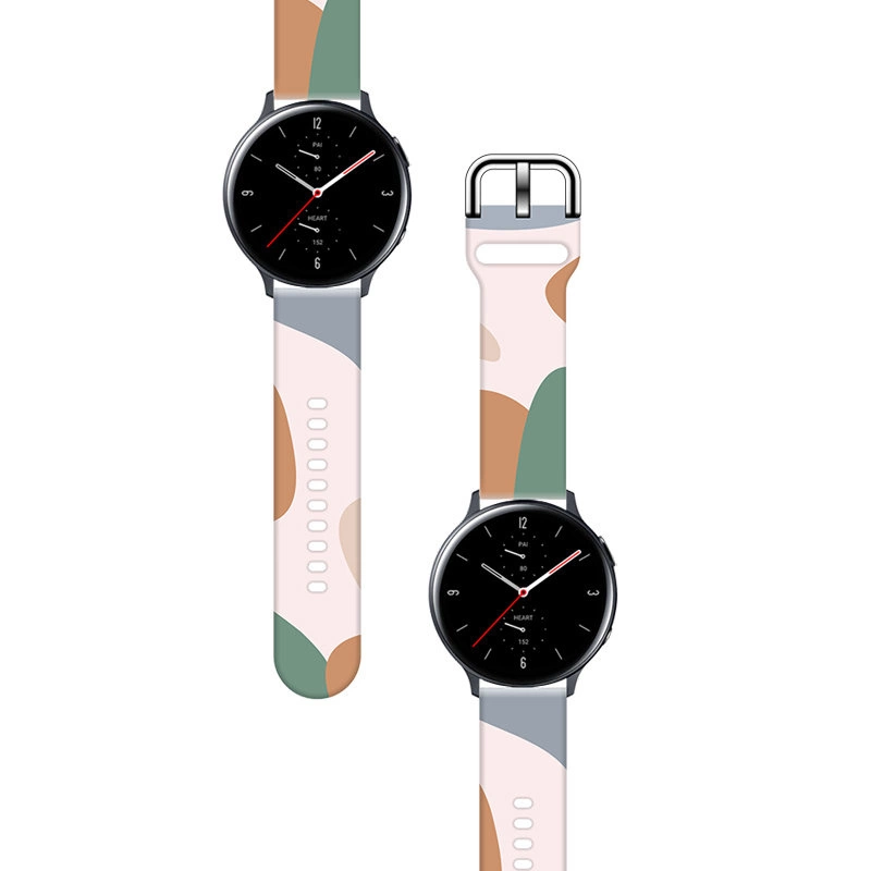 Strap Moro for Samsung Galaxy Watch 40 / 41 / 42 / 43 / 44 mm silicone bracelet watch band - pattern 11eng