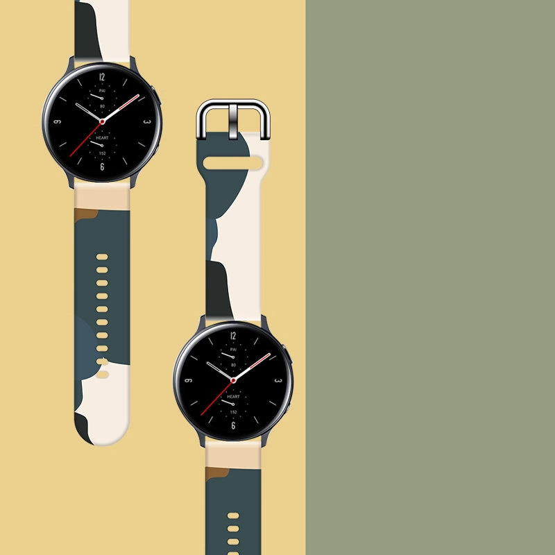 Strap Moro for Samsung Galaxy Watch 40 / 41 / 42 / 43 / 44 mm silicone bracelet watch band - pattern 13eng