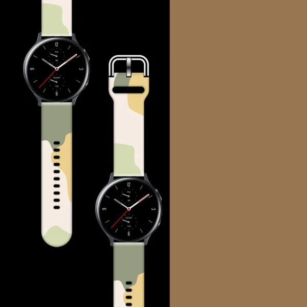 Strap Moro for Samsung Galaxy Watch 40 / 41 / 42 / 43 / 44 mm silicone bracelet watch band - pattern 14eng