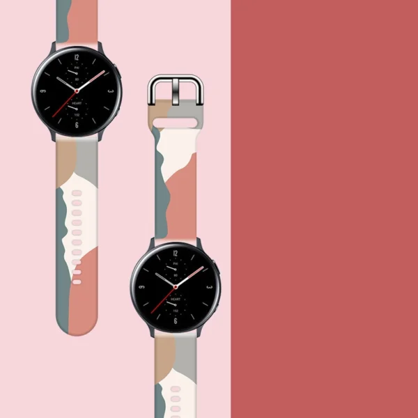 Strap Moro for Samsung Galaxy Watch 40 / 41 / 42 / 43 / 44 mm silicone bracelet watch band - pattern 15eng