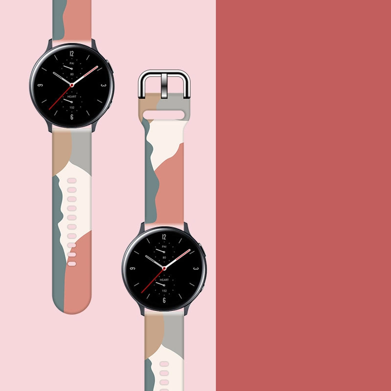 Strap Moro for Samsung Galaxy Watch 40 / 41 / 42 / 43 / 44 mm silicone bracelet watch band - pattern 15eng