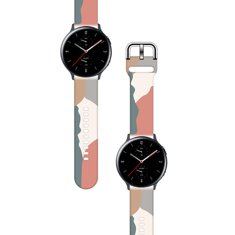 Strap Moro for Samsung Galaxy Watch 40 / 41 / 42 / 43 / 44 mm silicone bracelet watch band - pattern 15eng