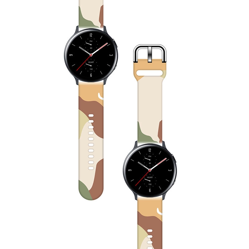Strap Moro for Samsung Galaxy Watch 40 / 41 / 42 / 43 / 44 mm silicone bracelet watch band - pattern 16eng