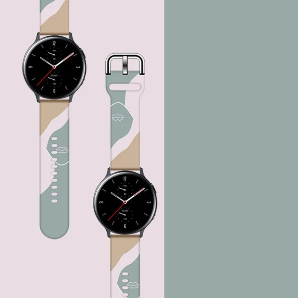 Strap Moro for Samsung Galaxy Watch 40 / 41 / 42 / 43 / 44 mm silicone bracelet watch band - pattern 17eng