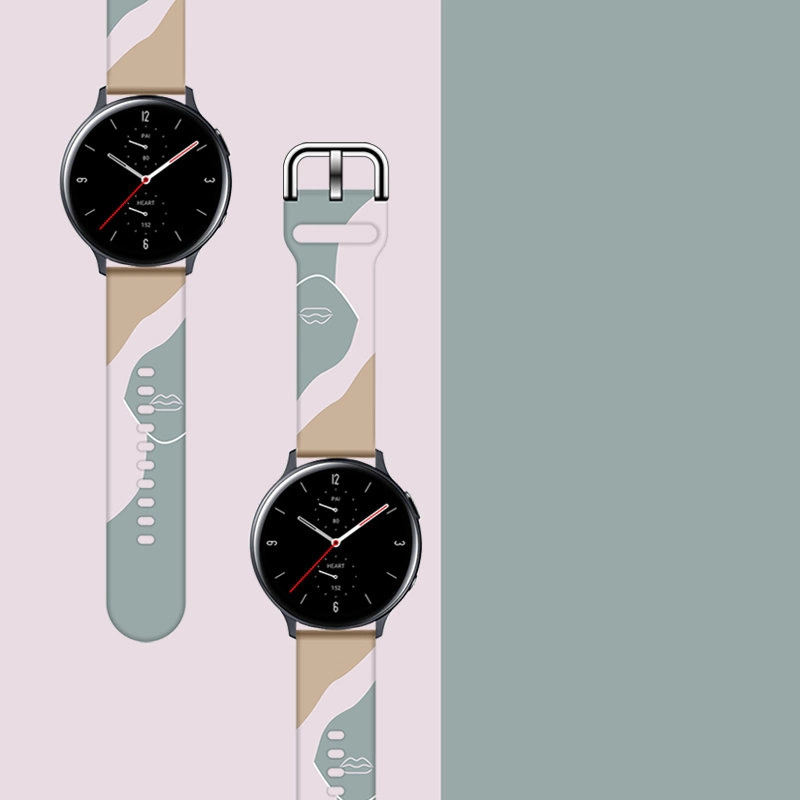Strap Moro for Samsung Galaxy Watch 40 / 41 / 42 / 43 / 44 mm silicone bracelet watch band - pattern 17eng