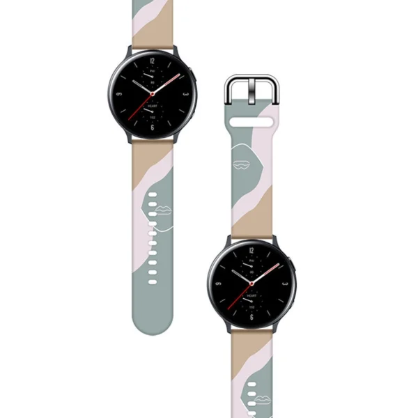 Strap Moro for Samsung Galaxy Watch 40 / 41 / 42 / 43 / 44 mm silicone bracelet watch band - pattern 17eng