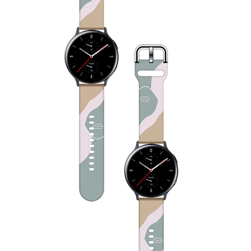 Strap Moro for Samsung Galaxy Watch 40 / 41 / 42 / 43 / 44 mm silicone bracelet watch band - pattern 17eng